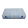 Caja rectangular de plástico pp de fábrica, caja de almacenamiento transparente para piezas, caja de almacenamiento cuadrada para empaque de productos pequeños