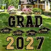 Popular Tablero de Plástico PP para Temporada de Graduación con Impresión de Alta Definición para Jardín Exterior Decoración de Césped con Letras Negras y Doradas