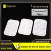 Pintura infantil pés pequenos paleta de cores pigmento ameixa flor placa acrílico 10 furos disco oval alça 6 furos paleta de cores
