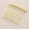 10203040 Dientes Guangdong Oro Plata Negro Diadema de Alambre Peine Accesorios para el Cabello Corona Tocado Nupcial Peine para el Cabello