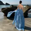 Vestido de Praia Super Fada para Férias Sem Alças Costas Abertas Roupa de Viagem para Sanya Roupa de Alta Qualidade para Beira-Mar vestido