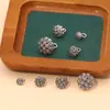 Prata de Lei 925 Acessórios DIY Atacado Prata Tailandesa Retrô Pequeno Lótus Pulseira Pingente Cordão de Mão Pingente de Contas de Cristal