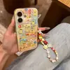 Fofo Cachorro Japonês e Coreano Adequado para Capa de Celular Iphone16Promax Apple 15Pro Corrente para Pendurar 14 Suporte 13P Feminino
