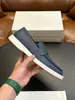 Estojo de Couro Macio Europeu e Americano Sapatos Planos com Pé STN Color Blocking Sola em Camadas Múltiplas Cores Disponíveis Versátil para Travessia de Fronteira Mocassins de Couro Genuíno