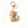 Bolsa DIY llavero de gato modelo nuevo cuero PU lindo personaje de dibujos animados colgante de llave para bolsa accesorio de mochila