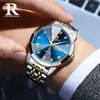 Relógio Masculino Rui Zhi Yuan à Prova d'Água Relógio Masculino com Duplo Calendário Relógio de Pulso de Quartzo Luminoso Atravessando Fronteiras Masculino Peça Única Dropshipping