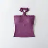 Top de tirantes sexy sin mangas con almohadillas en el pecho para mujer, diseño de verano, top de tubo ajustado sin hombros