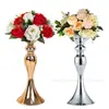 Accesorios de Boda Cuerno de Sirena Dorado de Hierro Candeleros Europeos Adornos Escenario de Boda Hotel Flor