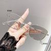Gafas de moda ojo de gato con montura metálica para estudiantes de estilo europeo y americano, sin graduación, que cambian de color avanzado transfronterizo con luz anti-azul para miopía