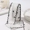 Fita Floral com Estampa de Bolinhas e Laço de Renda para Embalagem de Presente DIY Acessórios para Cabelo Bordas DIY Fita