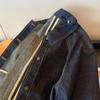 NUNBAI Abrigo de mezclilla de línea superior vintage estilo japonés para mujer, otoño, nuevo, casual, estilo holgazán, chaqueta, top