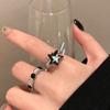Anillo de estrella de ópalo de imitación para mujer, moda ins, personalidad, anillo de índice para pareja, temperamento nicho, combina con todo, venta al por mayor