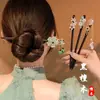 Novo Grampo de Cabelo Hanfu Cheongsam Estilo Chinês Acessório de Cabelo Versátil Estilo Antigo Grampo de Madeira Coque Elegante Grampo com Franja Ornamento de Cabelo de Alta Qualidade