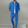 Jaqueta Cross Border 2025 Masculina Outono Juventude Waffle Bolso com Zíper Lapela Slim Fit Cardigan Terno Jaqueta Masculina