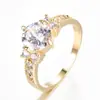 Anel Redondo de Quatro Garras em Zircônia Cravejada de Diamantes Europeu e Americano Transfronteiriço Retrô Simples Elegante High-End Peça Única Drop Shipping