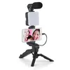 Venta caliente de fábrica multi-función escritorio belleza pierna bolsillo luz de relleno con micrófono traje dslr luz de conferencia