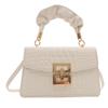 Bolsa Quadrada Pequena da Moda com Fecho de Metal Padrão Crocodilo Bolsa de Mão 2026 Novo Modelo Bolsa Feminina Bolsa de Ombro Texturizada Bolsa Transversal para Mulheres