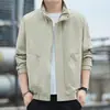 Chaqueta de cuello mao estilo americano para hombre, otoño 2026 nueva chaqueta de trabajo casual versátil de corte holgado, top para hombre