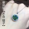 Colgante de Diamante Mosan Azul y Verde de Simulación de 3 Quilates Ocho Corazones y Ocho Flechas Baño PT950 Joyería Viva Primero para Mujer Collar Clavícula