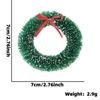 Decoração de Natal Sino Mini Natal Laço Decoração Agulha de Pinheiro Pequena Guirlanda de Natal Artificial Decoração Pendente