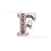 Letras de Diamante Rosa a la Mitad de 8 mm Accesorios para Joyería DIY Aleación Pedrería Letras Inglesas Cuentas Sueltas Decoración de Letras