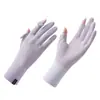 Luvas de Proteção Solar de Verão com Tampa Flip-Up para Tela Sensível ao Toque Silicone Antiderrapante Seda de Gelo Respirável Moda Esportes ao Ar Livre Proteção UV