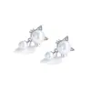 Brincos Elegantes de Gato com Pérolas para Mulheres, Design de Nicho com Toque de Luxo, Brincos Únicos, Moda de Luxo Leve, Acessórios de Orelha Minimalistas com Pérolas