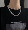 Rich brian siete hermano mayor hip-hop collar cubano hipster personalidad masculina y femenina acero de titanio letra cadena gruesa joyería