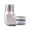 Codo de Acero Inoxidable 304 de Alta Presión con Rosca Macho Doble en Ángulo Recto de 90 Grados 4 (G1/2) Reducción a 1 Pulgada Roscado Macho NPT1/2 Espesor M20