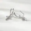 Nuevos Pendientes de Lujo Accesible Dulces y Geniales Estilo Ins Colgante Cruz de Iris Diseño de Nicho Sexys Versátiles
