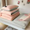 Nuevo Estilo 2025 Algodón Puro Color Sólido Conjunto de Tres Piezas Doble para Estudiantes