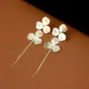 Pendientes de Plata Europeos y Americanos Transfronterizos con Borla Larga Flor de Diamante Estilo Coreano para Mujer Exquisitos Pendientes de Metal Pendientes de Estilo Frío