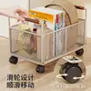 Mochila Caixa de Armazenamento de Livros Caixa de Livros para Mesa de Sala de Aula de Estudante Recipiente com Rodas Cesta de Artefatos para Livros Debaixo da Mesa do Dormitório