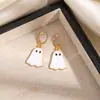Brincos de Gato Abóbora Personalidade Europeia e Americana Transfronteiriça Excêntricos Cartoon Morcego de Terror Acrílico Brinco de Halloween Feminino