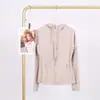 Jaqueta com Capuz Lulu em Estoque com Etiqueta, Entrega Direta, Roupa para Corrida e Yoga, Cardigan Esportivo Slim-Fit com Zíper