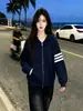 Nueva chaqueta casual versátil de moda de nicho para otoño, sudadera con capucha versátil de moda única y simple para mujer