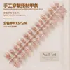 Uñas Postizas Hechas a Mano de Mariposa con Pedrería, Arte de Uñas Degradado, Piezas de Uñas Pre-Hechas, Uñas Postizas, Piezas de Uñas Postizas Populares de Xiaohongshu