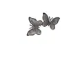 Pendientes de Mariposa de Cristal con Gradiente Azul Morandi de Aguja de Plata Pendientes de Diamante Azul Claro de Alto Nivel para Bailar