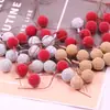 12mm Cabeça Única Arame de Ferro Contas de Vidro Fruta Espuma Geada Artificial Mirtilo Geada Pó Fruta Natal Casamento Arranjo de Flores Material