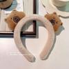 Novo Aro de Cabelo Capivara Feminino Capivara Desenho Animado Infantil Outono e Inverno Faixa de Cabeça de Pelúcia Acessório de Cabeça para Estudante