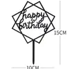Pacote Único Topper de Bolo Acrílico Inserção de Letra Cartão de Decoração de Aniversário Ornamento de Confeitaria Decoração da Moda Atacado
