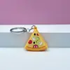 Chaveiro Pingente Criativo Comida de Simulação e Brinquedo Batata Frita Hambúrguer Desenho Animado Fofo Pizza Cachorro-Quente Enfeites para Mochila Venda por Atacado
