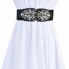 Nueva Moda Versátil Cinturón Elástico Vintage para Mujer Ancho Cubre Cintura Decorativo Camisa Vestido Suéter