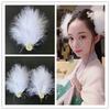 Accesorios para el cabello con plumas de súper hada blancas, horquillas para el cabello de celebridades de Internet, tocados para fotografías de bodas, tocados para fotografías de viajes, hermosas horquillas para el cabello