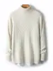 Nuevo Suéter de Lana de Cuello Alto para Hombre Color Sólido Talla Grande Suéter de Punto de Cachemira Engrosado Suéter Básico en Stock para Venta al Por Mayor