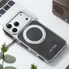 Funda para iPhone 18 Pro Max con Carga Inalámbrica, Succión Magnética, Soporte Giratorio 360°, Hebilla de Anillo, Funda de Cuero