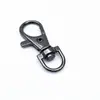 Acessórios Criativos para Chaves 36mm Liga de Zinco Preto Fosco Chaveiro 3.6g Gancho Giratório Dourado Fivela Pingente