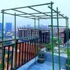 Soporte de montaje para pérgola de uvas para patio exterior, estructura trepadora para maracuyá y calabaza amarga, enrejado de hierro forjado, estructura trepadora para plantas de balcón
