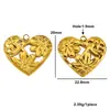 Colgante de Acero Inoxidable para Carta de Tarot Luna Estrella Chapado al Vacío en Oro de 18K Colgante de Corazón Accesorios de Joyería para Collar DIY