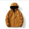 Sudadera Logo Personalizado Ropa de Trabajo Estampada Grupo Chaqueta Soft Shell Cárdigan Forrado de Lana Otoño e Invierno Ropa Deportiva Chaqueta de Trabajo